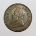 1893 ZAR Kruger penny XF+ - very small rim nick