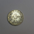 1893 ZAR Kruger 3d tickey AU