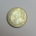1897 ZAR Kruger 6d sixpence UNC with Lustre