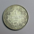 1897 ZAR Kruger shilling AU