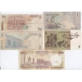 Lot of 10 banknotes from all over the world