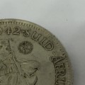 1942 SA Union Error Shilling with 4 cracked die marks