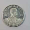 2013 Mandela silver protea R1 - Life of a legend
