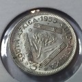South Africa 1955 UNC 3d - excellent coin