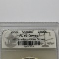 2000 Somalia Nelson Mandela 250 Shillings graded ( PL 63 Cameo ) Proof like 63 by SACGS