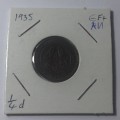 South Africa 1935 Farthing EF+ / AU Low Mintage