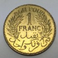Tunisia 1941 chambers of commerce 1 Franc excellent
