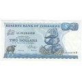 Zimbabwe 1979 Two dollars AA banknote