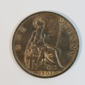 1901 Great Britain penny - UNC