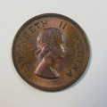 1954 South Africa half penny - UNC - Scarce - Excellent coin