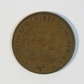 1937 South Africa half penny - VF+