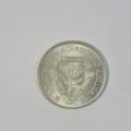 1950 South Africa threepence - UNC with 4 cracked die marks