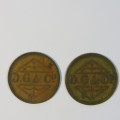 O.G and Co 1s and 2s tokens overstamped 1