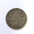 1906 German Empire half mark ``A`` mintmark - XF+
