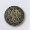 1901 Great Britain victorian sixpence aXF