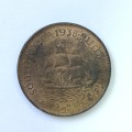 1938 SA Union half penny with bad strike obverse - EF