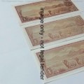 Tw de Jongh 1st, 2nd and 3rd Issue R1 banknotes - all in good condition
