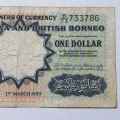 1959 Malaya and British Borneo one dollar banknote