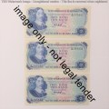 TW de Jongh lot of 3 R2 notes No 515550, 515551, 515552 - Uncirculated
