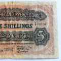 The East African Currency Board Banknote Five Shillings 1939 - VF+