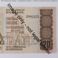 GPC de Kock 3rd Issue R20 replacement note Z17 with number 992200 uncirculated