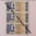 GPC de Kock 3rd issue lot of R2 notes uncirculated with consecutive numbers