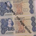 GPC de Kock 3rd issue lot of R2 notes uncirculated with consecutive numbers