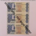 GPC de Kock 3rd issue lot of 3 R2 notes uncirculated with consecutive numbers