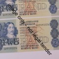 GPC de Kock 3rd issue lot of 3 R2 notes uncirculated with consecutive numbers