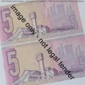 GPC de Kock 3rd issue 2 R5 notes with consecutive numbers uncirculated