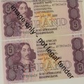 GPC de Kock 3rd issue 2 R5 notes with consecutive numbers uncirculated