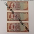 TW de Jongh 3rd issue lot of 11 R1 notes uncirculated with consecutive numbers