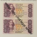 GPC de Kock 3rd issue lot of 4 R5 notes with consecutive numbers