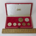 1967 RSA short proof set in long proof box - Afrikaans R1