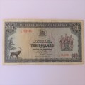 Reserve Bank of Rhodesia Ten Dollars 15 September 1975 - Fine +