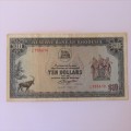 Reserve Bank of Rhodesia Ten Dollars 1 March 1976 - VF