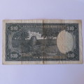 Reserve Bank Rhodesia Ten Dollars 15 September 1975 VF