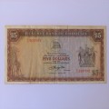 Reserve Bank of Rhodesia Five Dollars 1 March 1976 aVF
