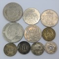 Lot of 10 different countries vintage coins