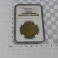 Strachan and Co 2 Shilling token graded AU53 by NGC