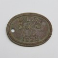1925 Dog license marked P.E.M. Port Elizabeth municipality?