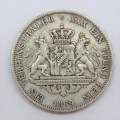 1869 German States Bavaria Vereinsthaler XF Ein Pfund Fein