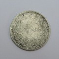 ZAR Kruger 1893 Sixpence well used