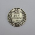 1890 Great Britain Victoria sixpence F