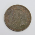 1894 South Africa ZAR Paul Kruger penny - XF+ or better not cleaned only 10769 minted
