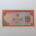 Reserve Bank of Rhodesia Two Dollars 24 May 1979 - Uncirculated - Very light crease