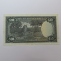 Reserve Bank of Rhodesia Ten Dollars 3 December 1975 - EF+/AU
