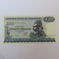 Zimbabwe 4th issue 20 Dollars Harare 1994 uncirculated
