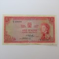 Reserve Bank of Rhodesia One Pound G5 Salisbury 21 September 1964 - Fine