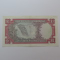 Reserve Bank of Rhodesia one pound Salisbury 14 October 1968 - EF+/AU with bent corner